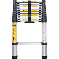WolfWise 3-2M Escalera telescópica- Extensión telescópica de aluminio Escalera multifunción- extensible- Carga Máxima…